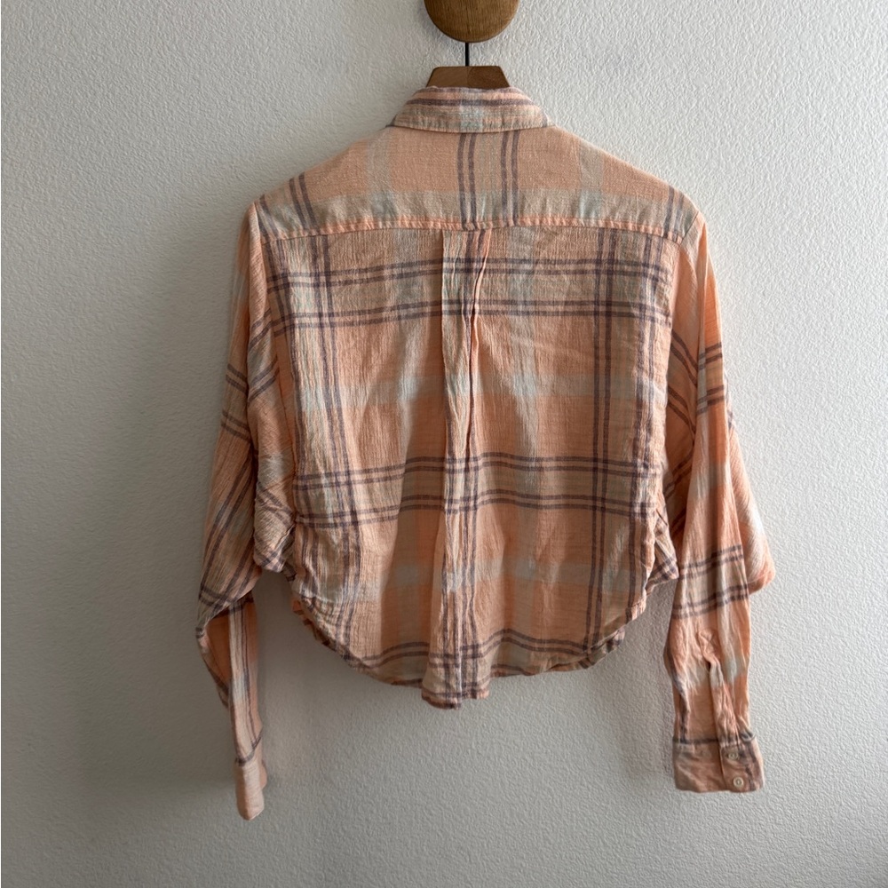 Free People Women's Paradise Garden Cropped Cutie Button Up Shirt - Picture 5 of 8